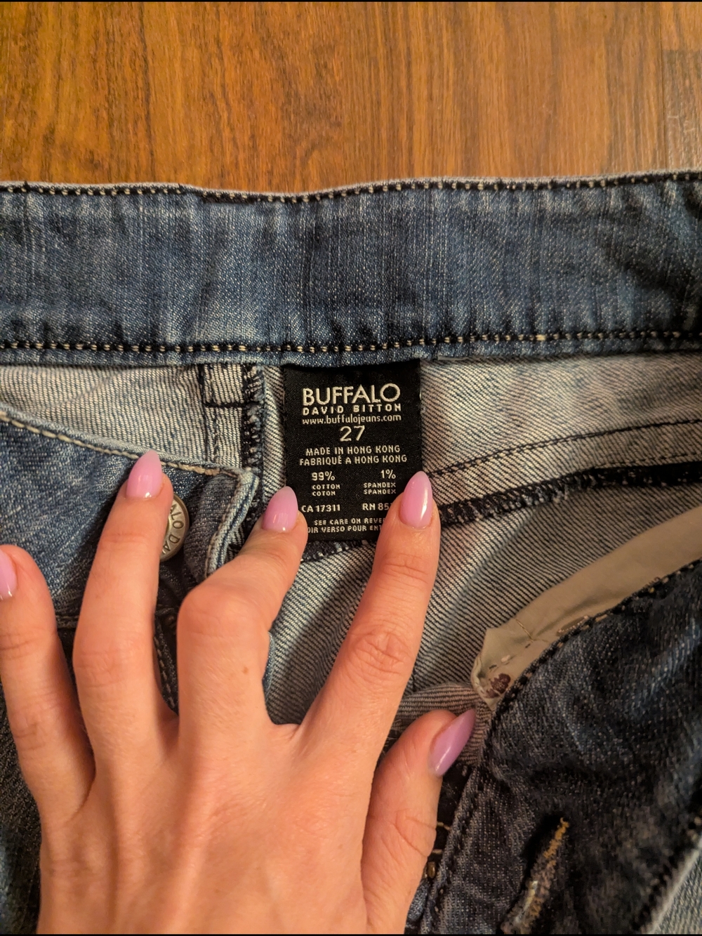 Vintage Buffalo David Bitton Light Blue Denim Jeans Lowrise - Picture 2 of 2